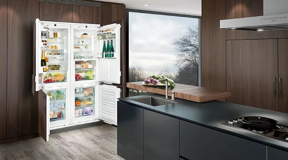 встраиваемый холодильник Side-by-Side