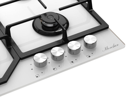 Газовая варочная панель Monsher MGG 63 Blanc Газовая варочная панель Monsher MGG 63 Blanc