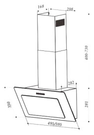 Каминная вытяжка LORE TND 600 черный