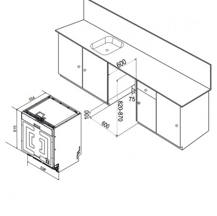 Встраиваемая посудомоечная машина Weissgauff BDW 6038 Inverter Infolight