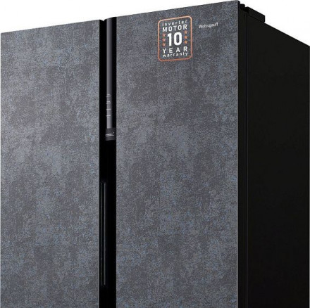 Холодильник WEISSGAUFF WSBS 600 NoFrost Inverter Rock Glass Холодильник WEISSGAUFF WSBS 600 NoFrost Inverter Rock Glass
