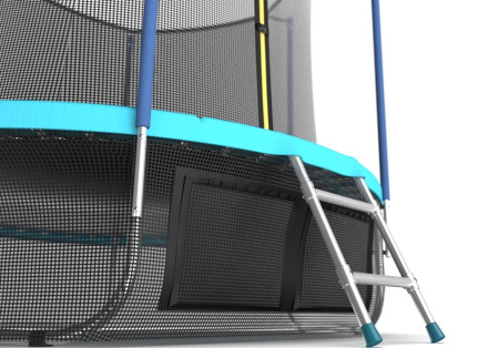 Каркасный батут EVO Jump Internal 12ft Wave морская волна с внутренней сеткой, лестницей и нижней се Каркасный батут EVO Jump Internal 12ft Wave морская волна с внутренней сеткой, лестницей и нижней се