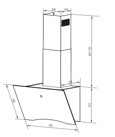 Каминная вытяжка Weissgauff Assy 60 TC BL Каминная вытяжка Weissgauff Assy 60 TC BL