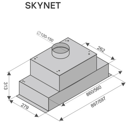 Вытяжка Konigin Skynet Black 60 Вытяжка Konigin Skynet Black 60