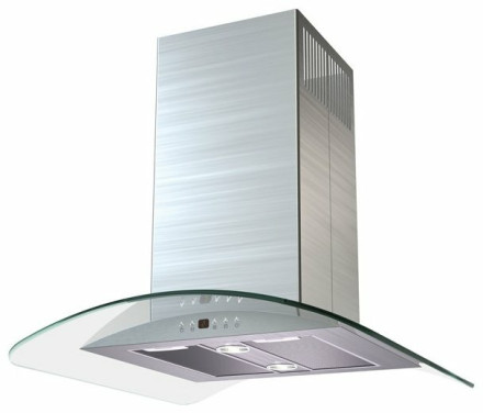 Каминная вытяжка Krona Sharlotta isola 5P 600 inox/glass