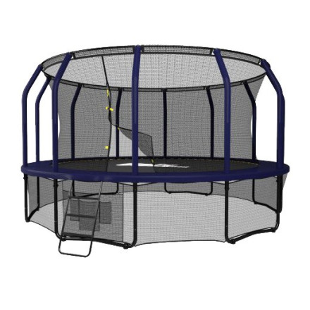 Каркасный батут Unix Line 14ft Supreme с баскетбольным кольцом 427х427х89 см