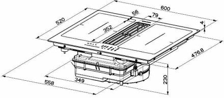 Встраиваемая индукционная варочная панель Faber Galileo Smart BK A600 (340.0627.227)