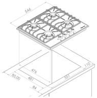 Газовая варочная панель Kuppersberg FQ 602 B Газовая варочная панель Kuppersberg FQ 602 B