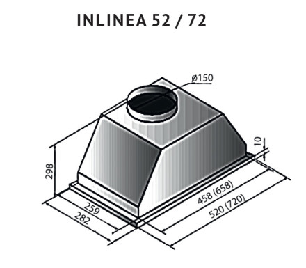 Встраиваемая вытяжка Kuppersberg Inlinea 72 Black Встраиваемая вытяжка Kuppersberg Inlinea 72 Black