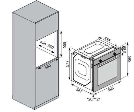 Встраиваемый электрический духовой шкаф Kuppersberg HF 603 GR