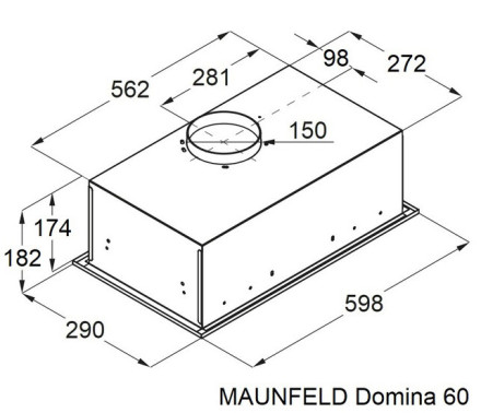 Встраиваемая вытяжка Maunfeld Domina 60 белый