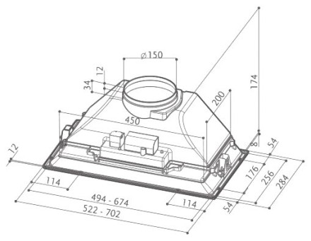 Встраиваемая вытяжка Faber Inca Smart C GR A70 Встраиваемая вытяжка Faber Inca Smart C GR A70