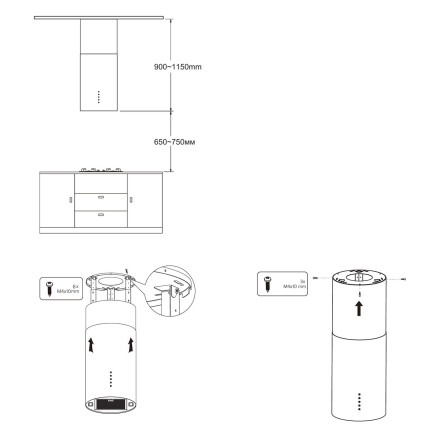 Вытяжка Meferi TUBE35BK ISLA ULTRA черный Вытяжка Meferi TUBE35BK ISLA ULTRA черный