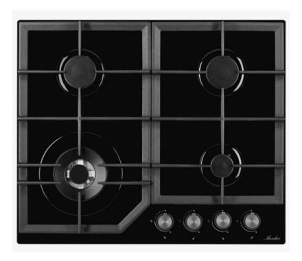 Встраиваемая газовая варочная панель Monsher MGG 60 Noir