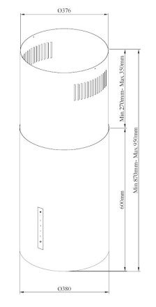 Вытяжка Korting KHA 39970 W Cylinder 0347513