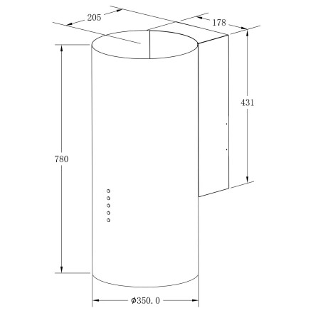 Вытяжка Meferi TUBE35BK ULTRA черный Вытяжка Meferi TUBE35BK ULTRA черный