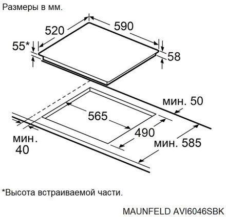 Электрическая варочная панель Maunfeld AVI6046SBK