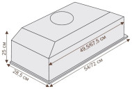 Встраиваемая вытяжка Ciarko SL-Box Medium 70