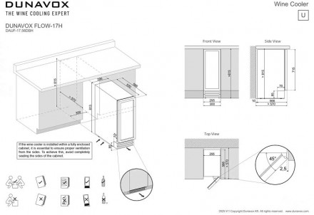 Винный шкаф DUNAVOX DAUF-17.58DBH Винный шкаф DUNAVOX DAUF-17.58DBH
