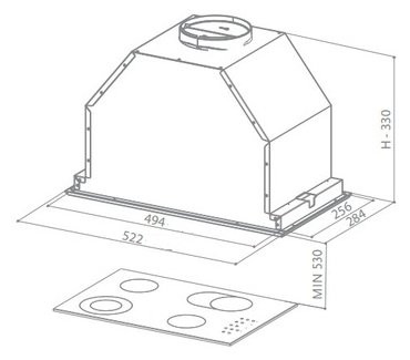 Встраиваемая вытяжка Faber INCA LUX EG8 X A70 Встраиваемая вытяжка Faber INCA LUX EG8 X A70