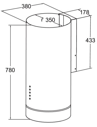 Вытяжка Meferi TUBE35WH COMFORT Вытяжка Meferi TUBE35WH COMFORT