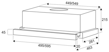 Встраиваемая вытяжка EXITEQ EX-1076 inox Встраиваемая вытяжка EXITEQ EX-1076 inox