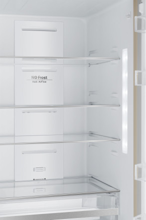 Холодильник Weissgauff WRK 2000 D Full NoFrost Inverter Beige Glass