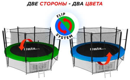 Каркасный батут Unix Line 14 ft Classic (inside) 427х427х269 см