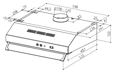 Подвесная вытяжка Faber 741 X A60