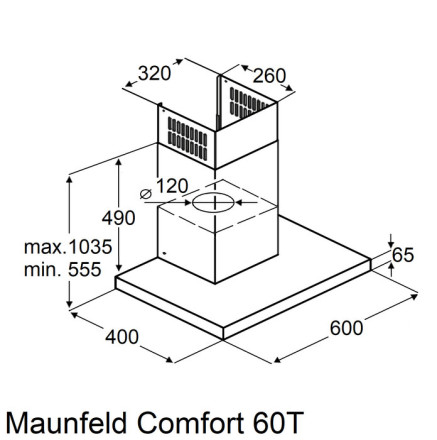 Вытяжка Maunfeld Comfort 60 T черный Вытяжка Maunfeld Comfort 60 T черный