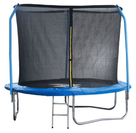 Каркасный батут Start Line Fitness 8FT с внутренней сеткой и лестницей 244х244х208 см