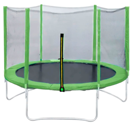 Каркасный батут DFC Trampoline Fitness 5FT-TR-LG/5FT-TR-B с сеткой 152х152х200 см