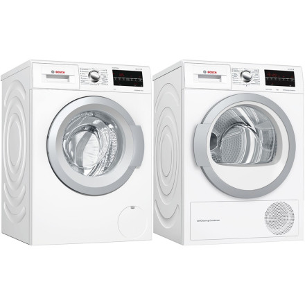 Комплект стиральная и сушильная машина Bosch WAT28461OE + WTW85469OE Комплект стиральная и сушильная машина Bosch WAT28461OE + WTW85469OE