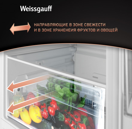 Встраиваемый холодильник Weissgauff WRKI 195 Full NoFrost Inverter Встраиваемый холодильник Weissgauff WRKI 195 Full NoFrost Inverter