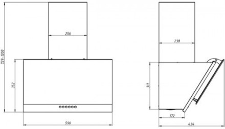 Вытяжка Elikor RX 6754 XB КВ I Э-700-60-496 нерж/черное стекло