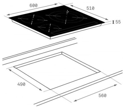 Индукционная варочная панель TEKA IZ 6320 (10210206) Индукционная варочная панель TEKA IZ 6320 (10210206)