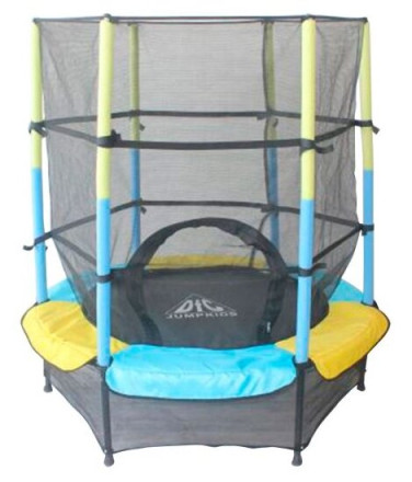 Каркасный батут DFC Jump Kids 55" (пружины амортизирующий трос) 137х137х165 см