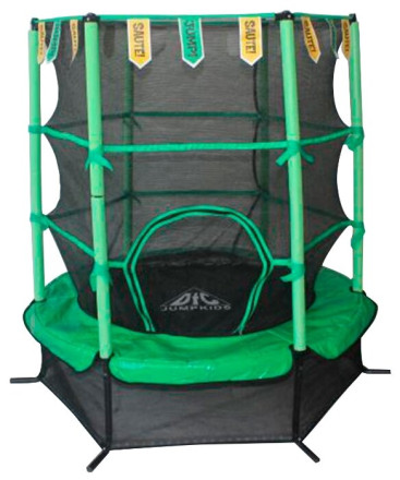 Каркасный батут DFC Jump Kids 55" (пружины амортизирующий трос) 137х137х165 см