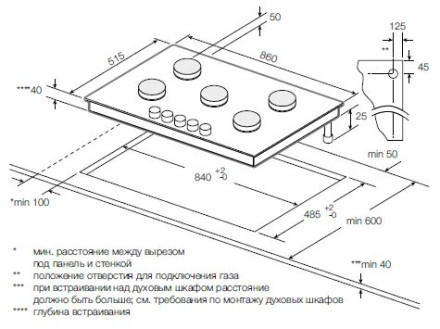 Газовая варочная панель GRAUDE GS 90.1 E Газовая варочная панель GRAUDE GS 90.1 E