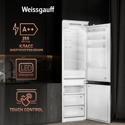 Встраиваемый холодильник Weissgauff WRKI 195 Total NoFrost Inverter Встраиваемый холодильник Weissgauff WRKI 195 Total NoFrost Inverter