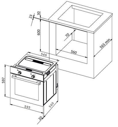 Электрический духовой шкаф Millen MEO 605 BL