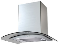 Каминная вытяжка Krona Eleanora electronic 600 inox/dark glass