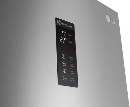 Холодильник LG GB-B59PZFFB нержавеющая сталь