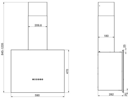 Вытяжка Elikor Метеорит 60П-700-Э4Д черная