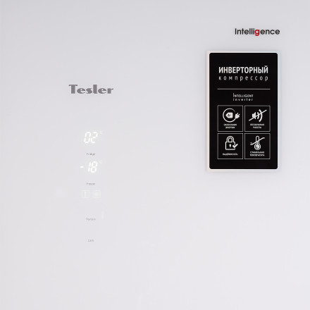Холодильник Tesler RCD-482I белое стекло Холодильник Tesler RCD-482I белое стекло