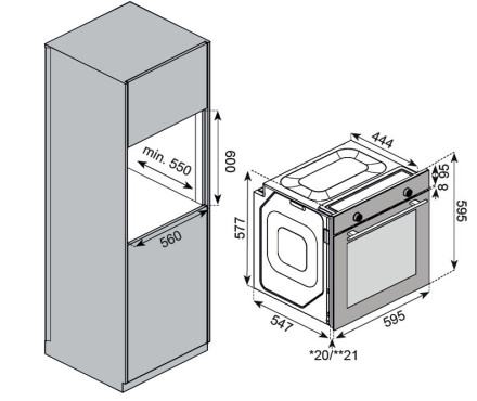 Встраиваемый электрический духовой шкаф Kuppersberg HF 608 W