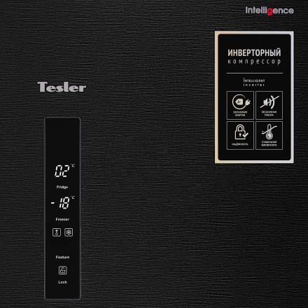 Холодильник Tesler RCD-545I графит Холодильник Tesler RCD-545I графит