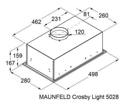 Встраиваемая вытяжка Maunfeld Crosby Light 5028 Black