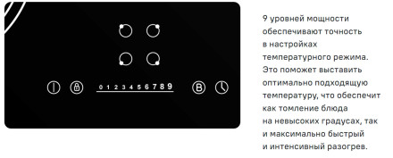 Встраиваемая индукционная варочная панель Maunfeld AVI594FBK