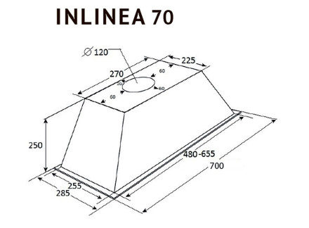 Встраиваемая вытяжка Kuppersberg Inlinea 70 BX Встраиваемая вытяжка Kuppersberg Inlinea 70 BX